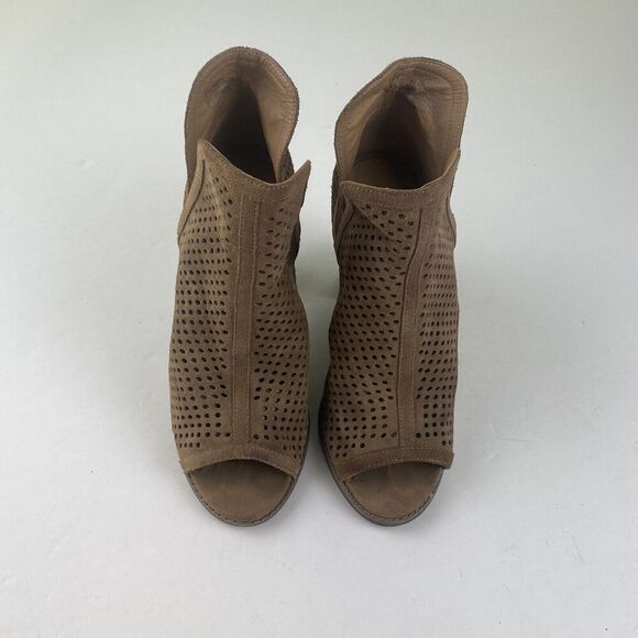 Lucky Brand Women Leather Upper Open Toe High Heel Ankle Booties Size 9 W/39 - Picture 3 of 16